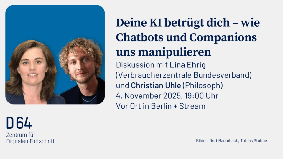 Sharepic Lina Ehrig und Christian Uhle am 4.11., 19 Uhr