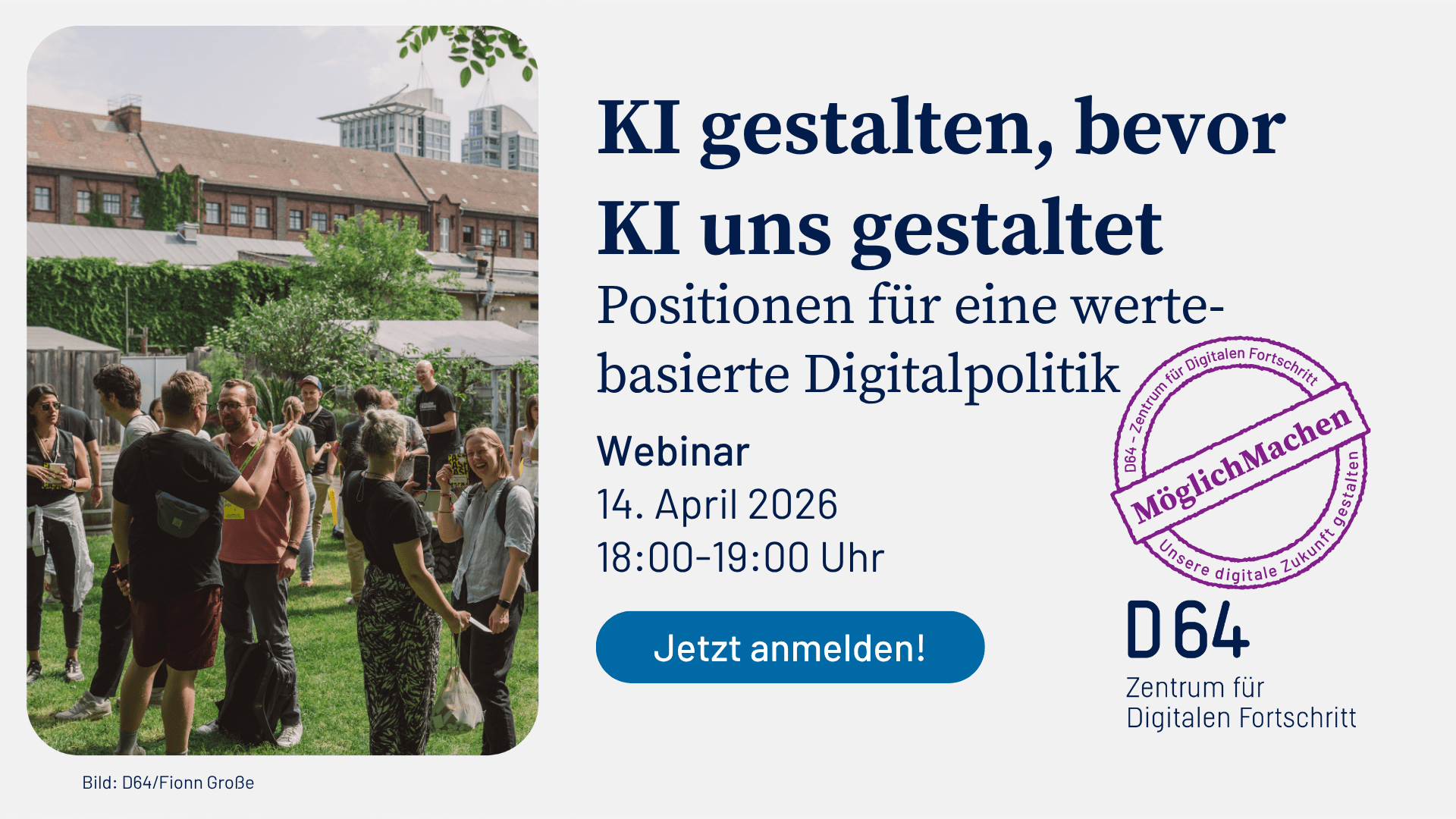 Webinar: KI gestalten, bevor KI uns gestaltet | D64 – Zentrum für digitalen Fortschritt