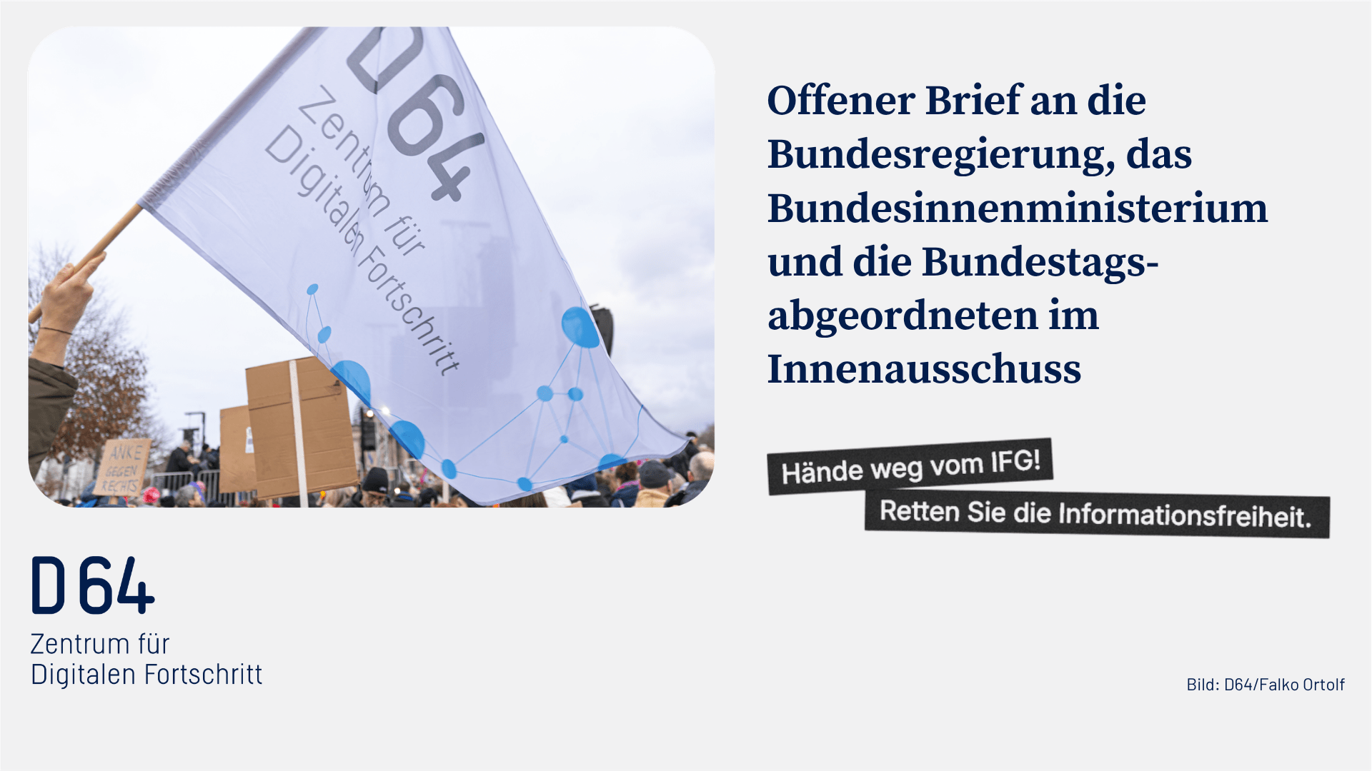 Hände weg vom IFG! Retten Sie die Informationsfreiheit! | D64 – Zentrum für digitalen Fortschritt
